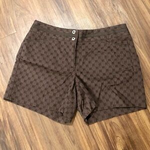 White House | Black Market Brown Quilted Shorts
